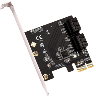 乐扩四口SATA3扩展卡PCIE3.0转接卡SSD固态硬盘卡适用飞腾ASM1064