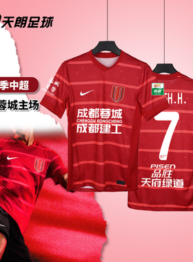 天朗足球 耐克25赛季中超成都蓉城主场球衣短袖足球服HM6166-687