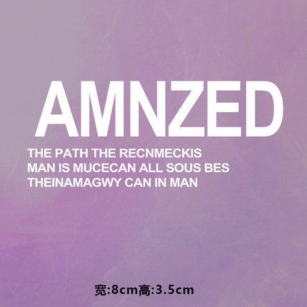 烫画图案新款时尚amnzed胸口图烫画贴印花衣服热转印白墨烫画布贴