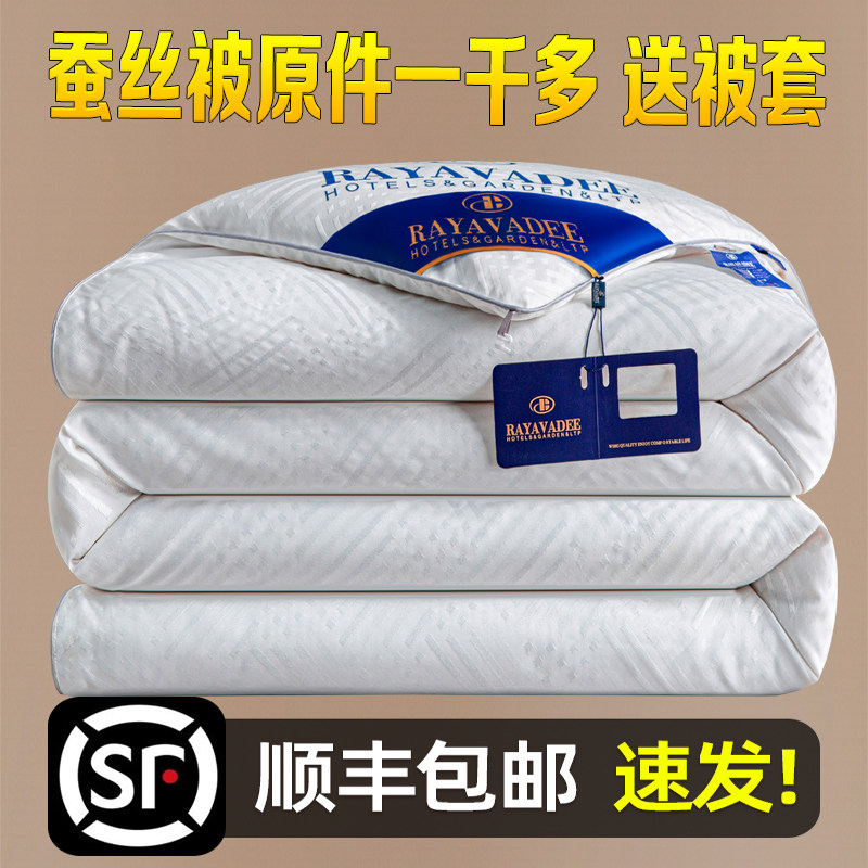 出口A+蚕丝被95%桑蚕丝春秋被正品全棉夏凉被芯双人被子加厚冬被