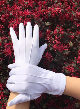 代驾白手套男女出租开车执勤点胶防滑驾驶防晒礼仪司机透气手套薄