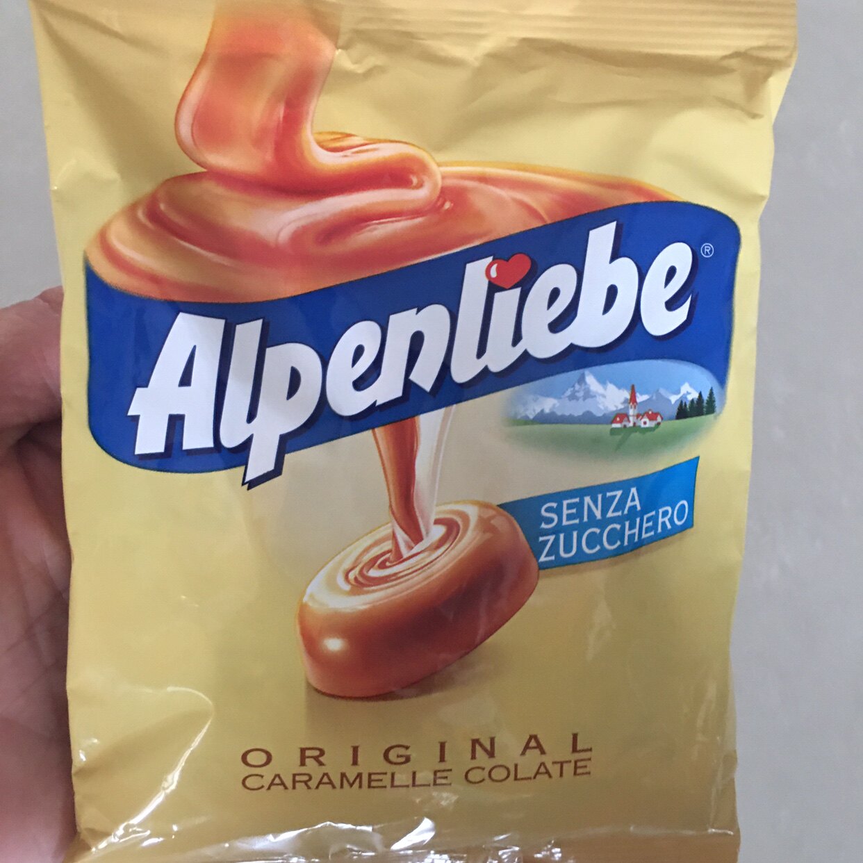 现货意大利alpenliebe阿尔卑斯原味/特浓焦香无糖配方80g