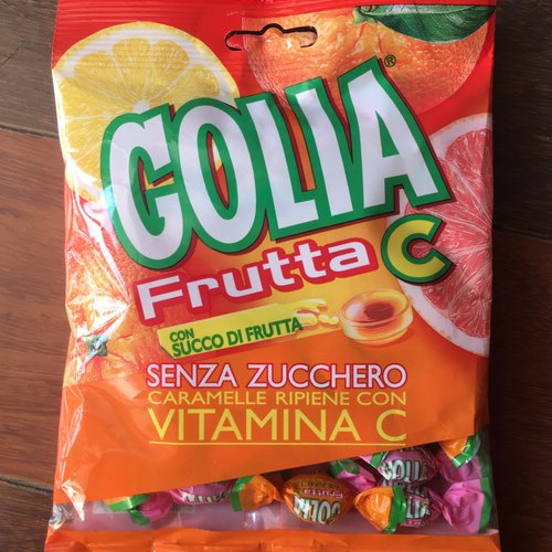 意大利进口零食GOLIA 水果味 维他命C 硬糖 无糖糖果 果糖