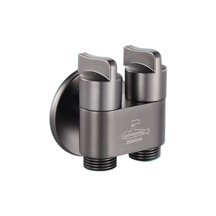 潜水艇扫地机洗衣机上水龙头枪灰色一进二出双控水龙头洗衣池三通