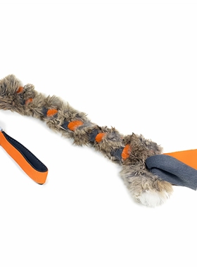 Braided Rabbit Tug with Bungee Soft for  Dogs织兔毛拔河玩具
