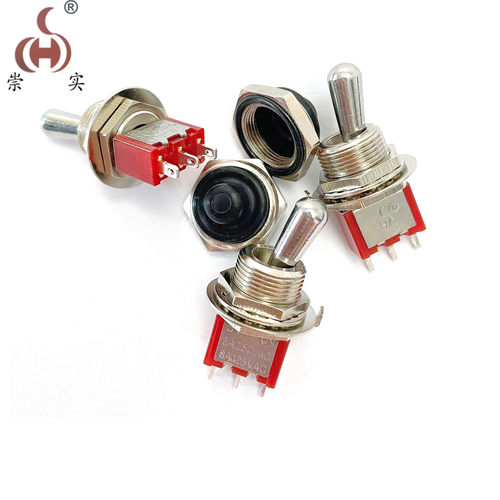 钮纽子开关崇实M12大头摇臂开关