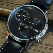 福克斯商务双时间指针手表时尚 腕带表 进口机芯精准时间两地时男款