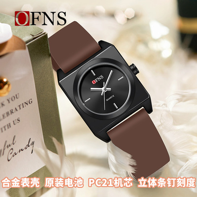 OFNS跨境新款女款手表防水硅胶带