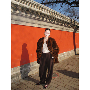 遮肉长裤 WEINISIAN朱小姐最爱两穿设计阔腿小脚裤 女2025秋冬新款