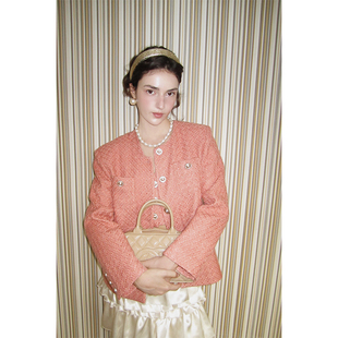 WEINISIAN朱小姐小众设计两件套小香外套女秋冬新款千金风短外套