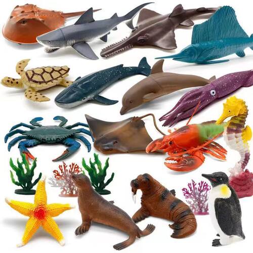 海洋生物玩具套装环保塑胶材质