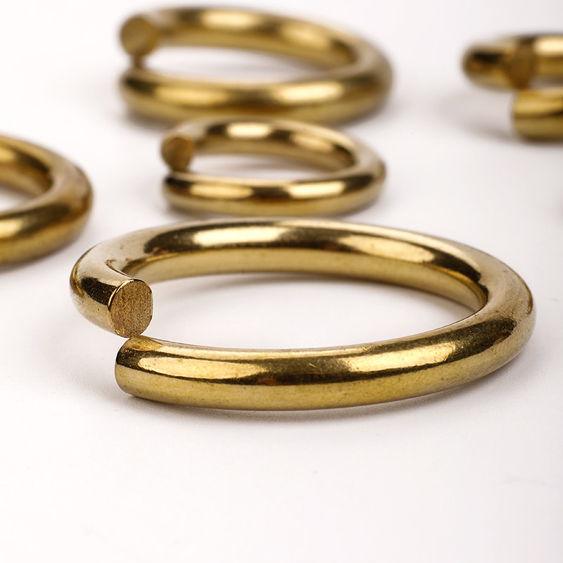 PURE COPPER SPLIT RING RING HANDMADE DIY LEATHER LUGGAGE HARDWARE ACCESSORIES SIDE EAR STRAP LINK RING LINK BUCKLE