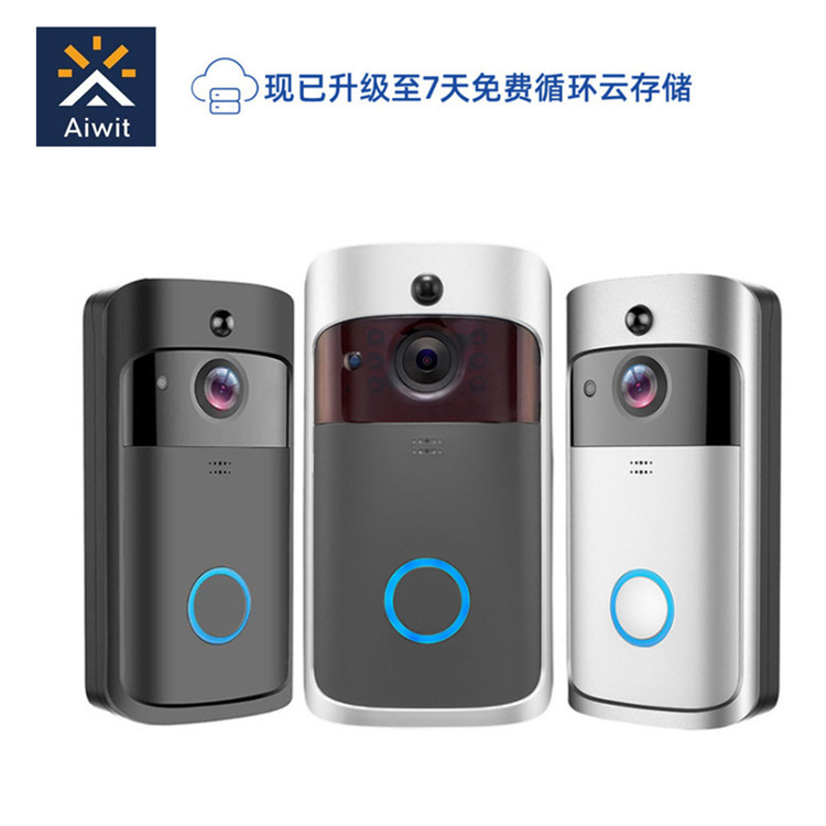 V5家用报警智能wifi 可视门铃 无线可视对讲门铃手机远程视频