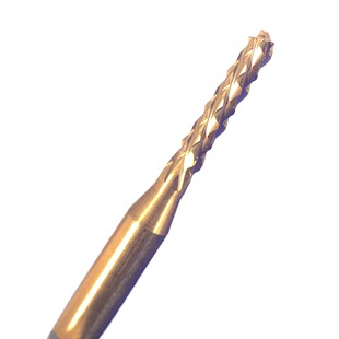 3.175mm柄DLC涂层左下切玉米铣刀PCB硬质合金钨钢精雕电路板数控