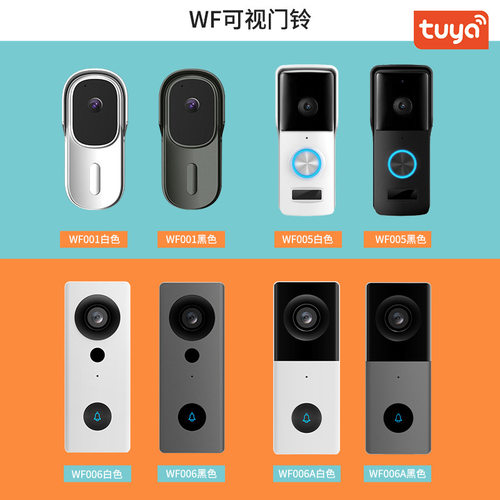 盈润佳tuya智能家用wifi电子对讲门铃无线防水高清涂鸦可视门铃
