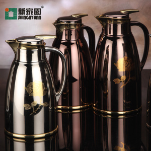 家用保温壶玻璃胆热水瓶不锈钢暖壶欧式保温瓶大容量暖瓶