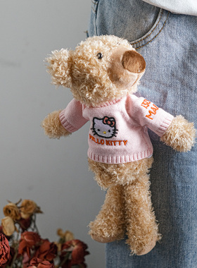 kitty猫毛衣公仔买手店小熊配件 毛绒胸针玩偶挂衣服按扣南油饰品