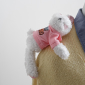 小兔子配件卡通可爱白色毛绒绒公仔别针衣服玩偶挂件配饰胸针情侣