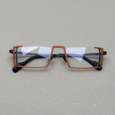 手工纯钛眼镜架男女复古超轻