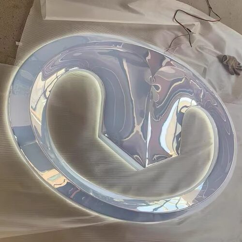 亚克力电镀镀铬三维吸塑标识牌