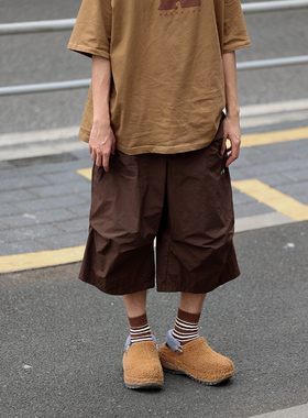 水曜日定休 户外机能风短裤男七分裤立体大口袋设计速干裤子宽松