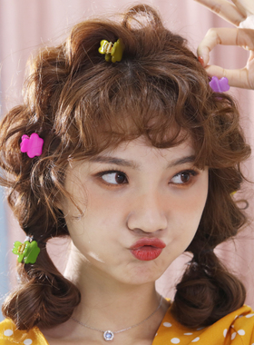韩国进口GRAIN de BEAUTE 纯色花型抓夹刘海小抓夹发抓