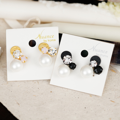 nuance混合材质日韩风格女性耳钉