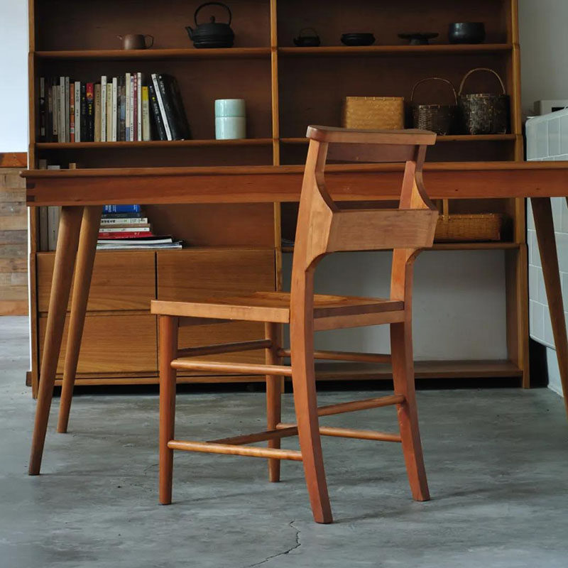 柴木工房樱桃木实木餐椅教堂椅简约现代复古家用椅子