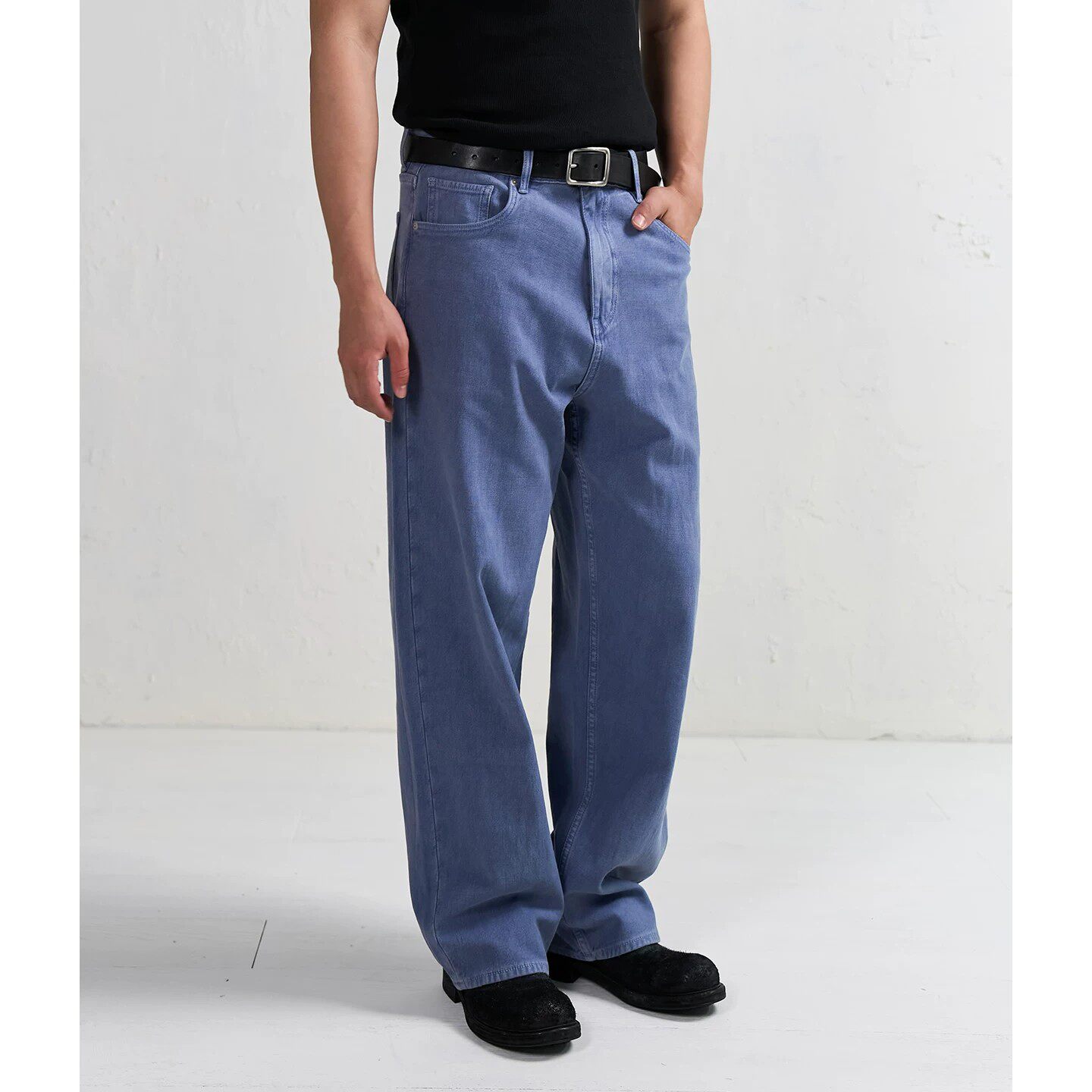 Dokie夏季新品12盎司005版型微锥宽松休闲直筒男士牛仔裤