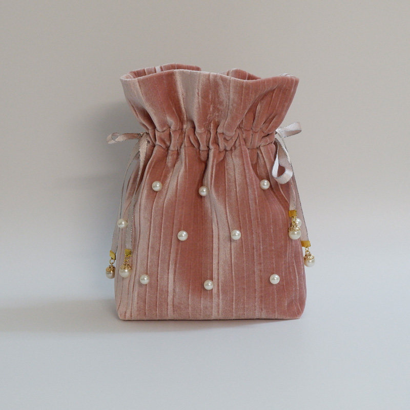 【木乐家】进口金丝绒钉珠织带抽绳单肩包材料包 DIY仿珍珠包包|ruв категории домашний ткань, швейная diy материалов, инструментов и готовой продукции, швейная diy материалов костюм - от Buy2taobao.com для оказания профессиональной услуги покупки агента Taobao