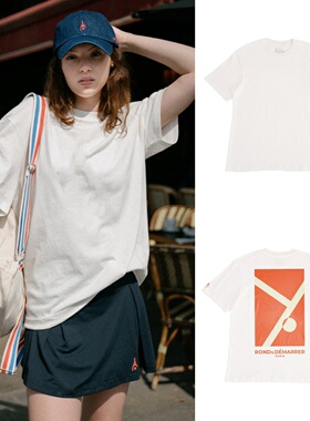 [韩国直邮]Rond&Demarrer男女纯棉T恤网球短袖上衣