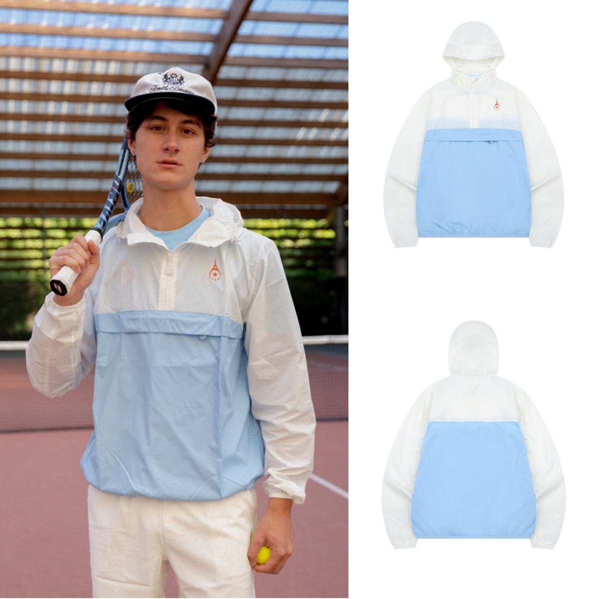 [韩国直邮]Rond&Demarrer男半拉链连帽衫速干上衣网球长袖,运动/瑜伽/健身/球迷用品,网球上装,淘宝优惠券,粉丝福利购,淘宝优惠卷