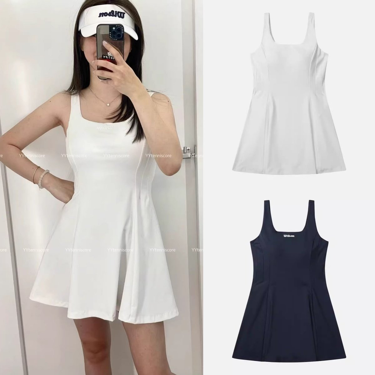 [韩国直邮]wilson威尔胜女修身带胸垫网球连衣裙26年奥莱折扣新款,运动/瑜伽/健身/球迷用品,网球裙,淘宝优惠券,粉丝福利购,淘宝优惠卷
