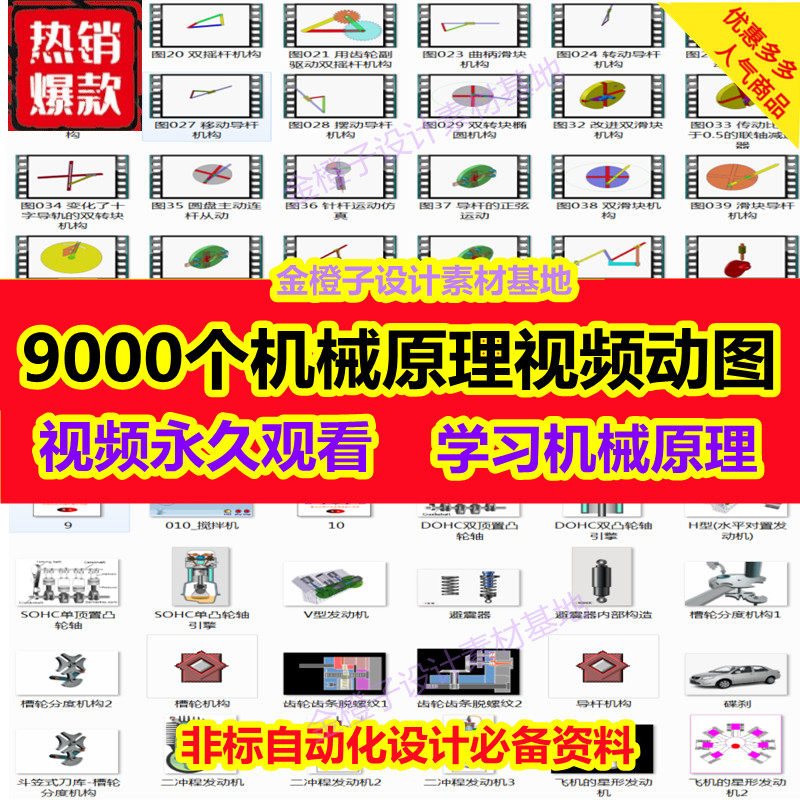 9000个机械原理动图机械结构动画动态图工程师设计学习参考资料