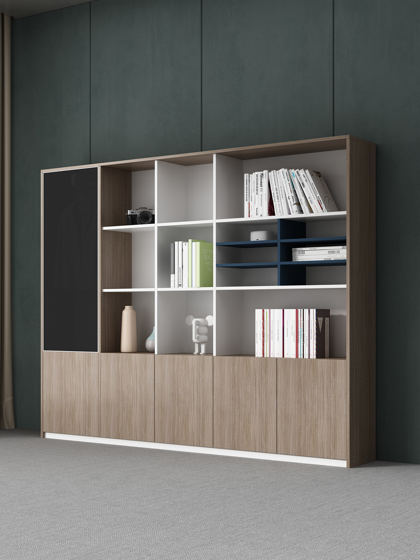 办公背景柜木制文件柜壁柜信息柜储物柜壁柜书柜展示柜背景柜