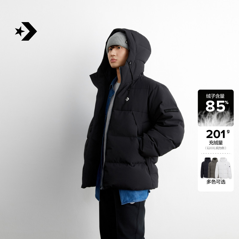CONVERSE匡威官方 秋冬新品保暖羽绒服600蓬鸭绒多口袋外套MCJ116