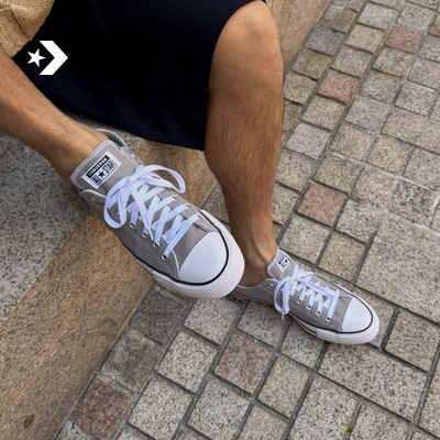 CONVERSE匡威 All Star夏季男女运动低帮帆布鞋云雾灰灰色A06565C