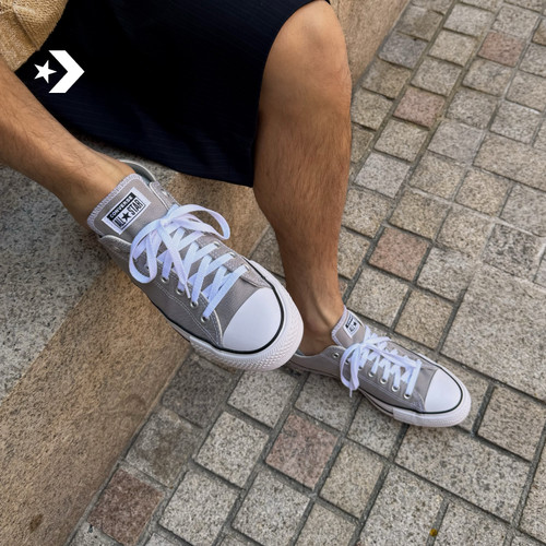CONVERSE匡威 All Star夏季男女运动低帮帆布鞋云雾灰灰色A06565C