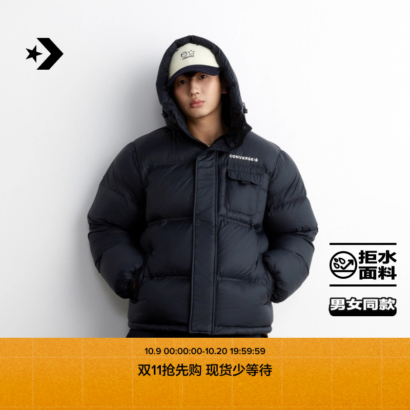 CONVERSE匡威官方 秋冬新品男女拒水连帽多口袋简约外套UCJ146