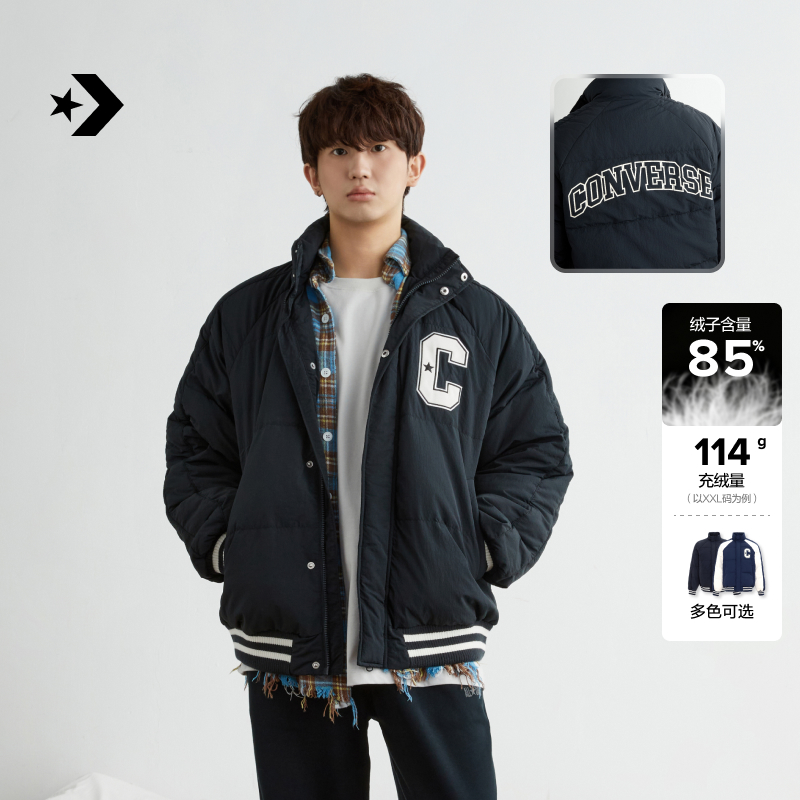 CONVERSE匡威官方秋冬新品男女600蓬鸭绒复古C标羽绒服外套UCJ090