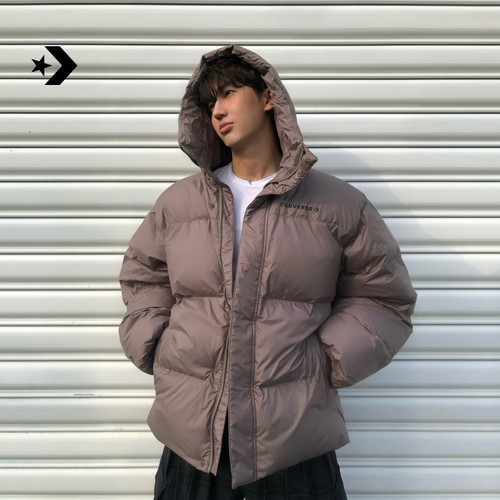 CONVERSE匡威官方 外套男简约复古拉链拒水棉服10027971