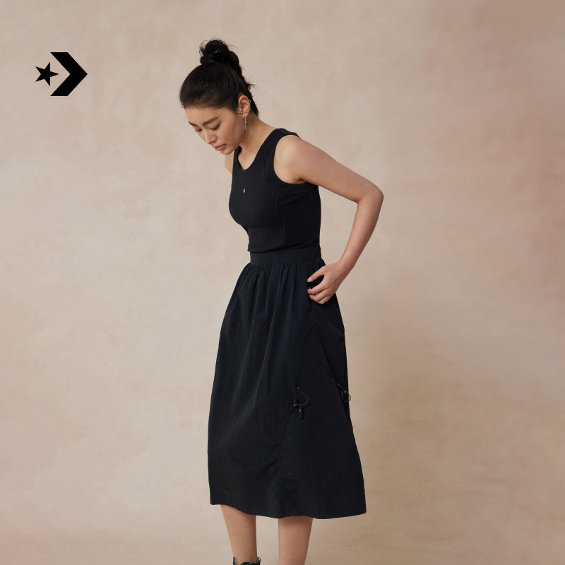 CONVERSE匡威官方 拼接设计抽绳女连衣裙WCH591