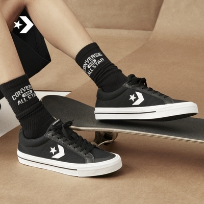 CONVERSE匡威官方 Sport Casual休闲板鞋漫步星箭板鞋黑色A10547C