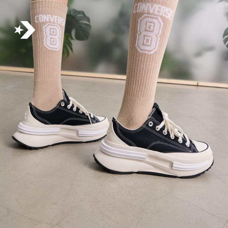 CONVERSE匡威官方 Run Star Legacy CX低帮夹心厚底鞋黑色A11489C