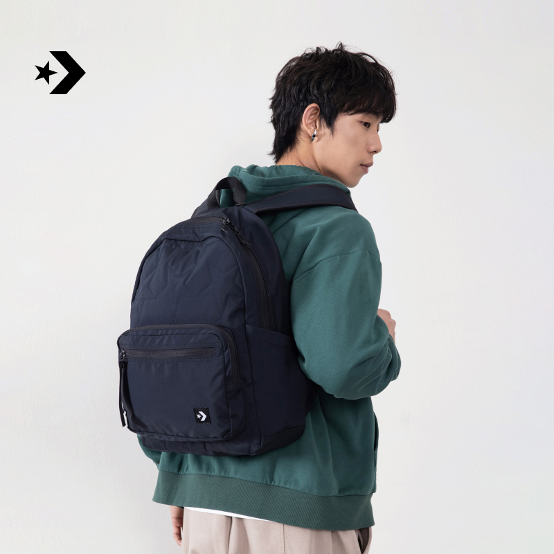CONVERSE匡威官方 GO 2秋冬新品男女简约星星电脑包双肩包UA5829