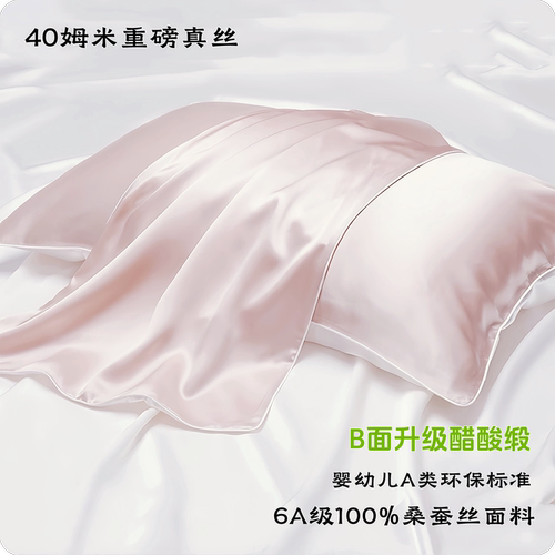 6A正品40姆米抗皱加厚真丝枕套