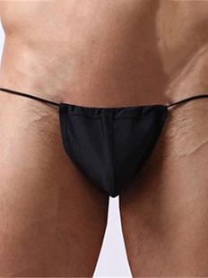 T字裤 体育生纯棉性感单丁低腰囊带透气夜店表演健身提臀内裤 男士