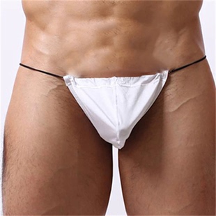 受0 T字裤 纯棉性感单丁低腰细带透气夜店酒吧表演健身提臀内裤 男士