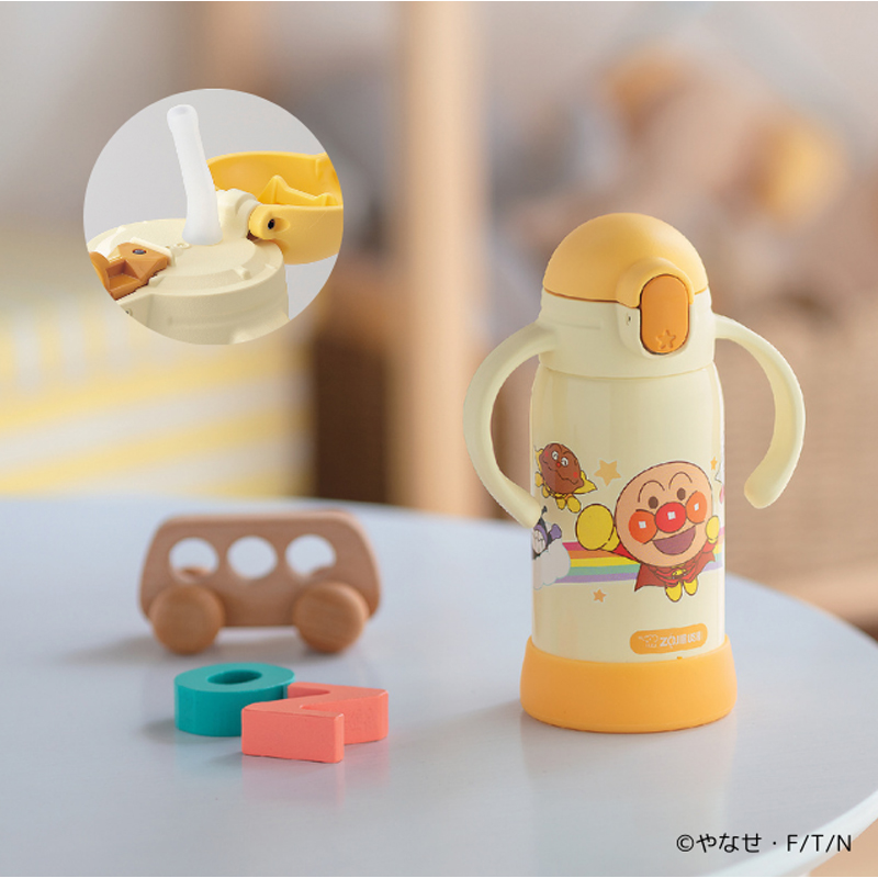 日本本土 zojirushi象印 面包超人儿童把手吸管320ml SQ-DB30A-EY