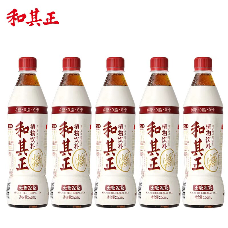 和其正无糖凉茶550ml*5瓶图片